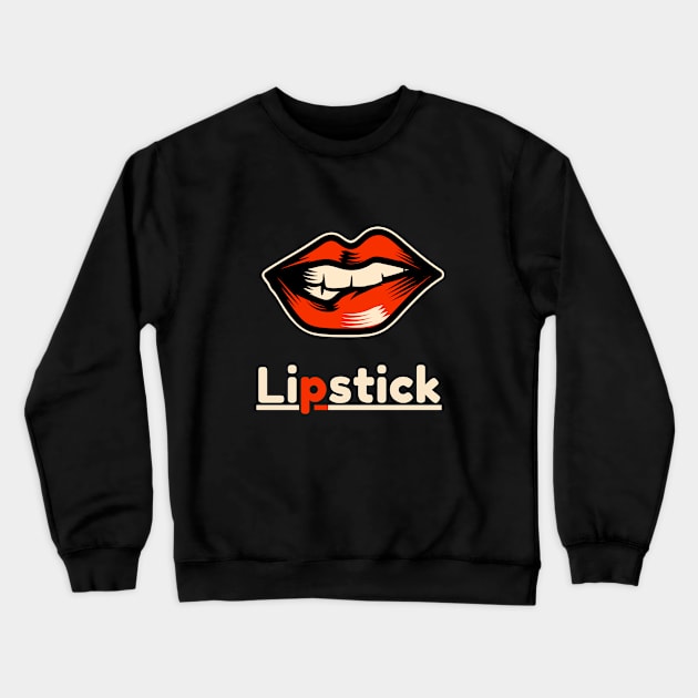 Red lipstick Crewneck Sweatshirt by MikeNotis